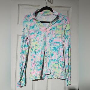 GUC LILLY PULITZER MULTI PERFECT MATCH UPF 50+ LUXLETIC HADLE JACKET